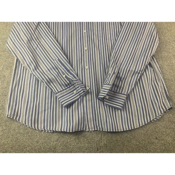 Paul & Shark Mens 100% Cotton Long Sleeve Button Down Shirt Size 44 Blue/Gray - Picture 3 of 10
